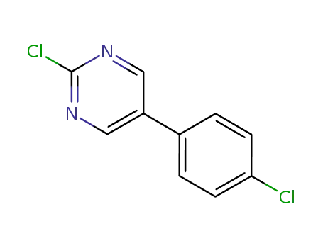 Molecular Structure of 27956-40-7 (2-CHLORO-5-(4-CHLOROPHENYL)PYRIMIDINE)