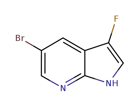Molecular Structure of 1111637-68-3 (1H-Pyrrolo[2,3-b]pyridine, 5-bromo-3-fluoro-)