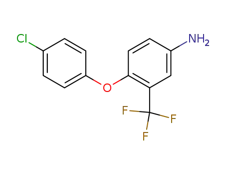 Molecular Structure of 57688-17-2 (4-(4-CHLOROPHENOXY)-3-(TRIFLUOROMETHYL)ANILINE)