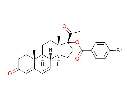 Molecular Structure of 1190878-48-8 (17α-p-bromobenzoyloxy-4,6-pregnadiene-3,20-dione)