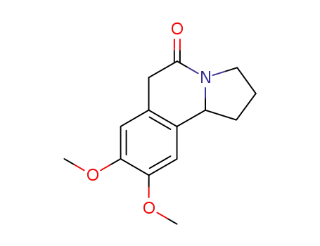 Molecular Structure of 104058-44-8 (Pyrrolo[2,1-a]isoquinolin-5(1H)-one,
2,3,6,10b-tetrahydro-8,9-dimethoxy-)