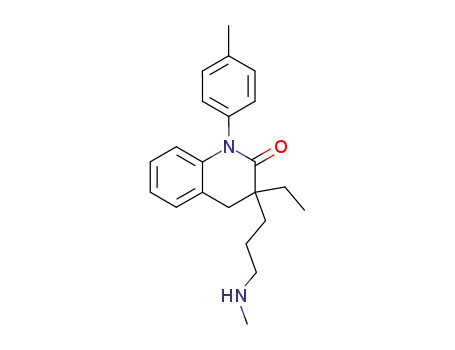 Molecular Structure of 792122-35-1 (2(1H)-Quinolinone,
3-ethyl-3,4-dihydro-3-[3-(methylamino)propyl]-1-(4-methylphenyl)-)