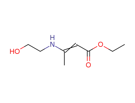 Molecular Structure of 5065-82-7 (2-Butenoic acid, 3-[(2-hydroxyethyl)amino]-, ethyl ester)