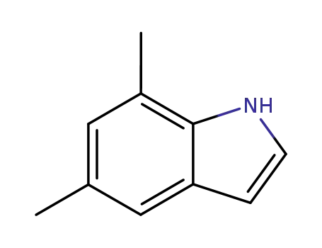 Molecular Structure of 54020-53-0 (5,7-Dimethyl-1H-indole)