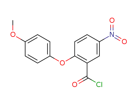 Molecular Structure of 175135-69-0 (2-(4-METHOXYPHENOXY)-5-NITROBENZENE-1-CARBONYL CHLORIDE)