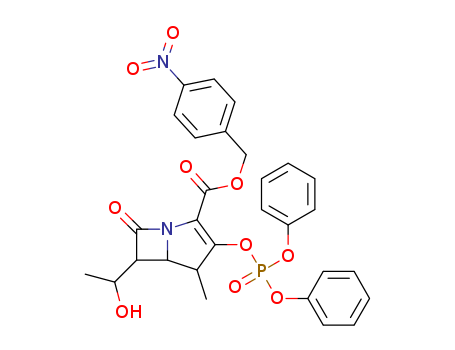 1-Azabicyclo[3.2.0]hept-2-ene-2-carboxylic acid,  3-[(diphenoxyphosphinyl)oxy]-6-(1-hydroxyethyl)-4-methyl-7-oxo-,  (4-nitrophenyl)methyl ester