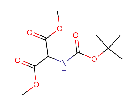 Molecular Structure of 61172-70-1 (DIMETHYL (BOC-AMINO)MALONATE)