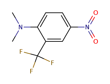 Molecular Structure of 54672-09-2 (2-TRIFLUOROMETHYL-N,N-DIMETHYL-4-NITROANILINE)
