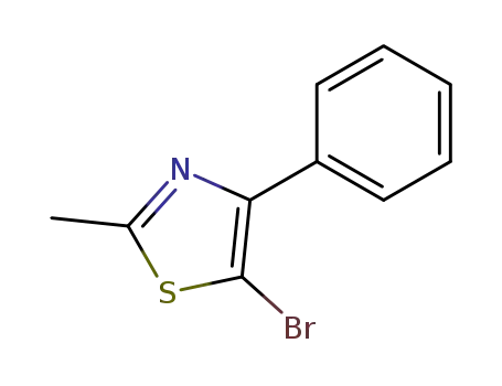 Molecular Structure of 78502-81-5 (5-BROMO-2-METHYL-4-PHENYL-1,3-THIAZOLE)