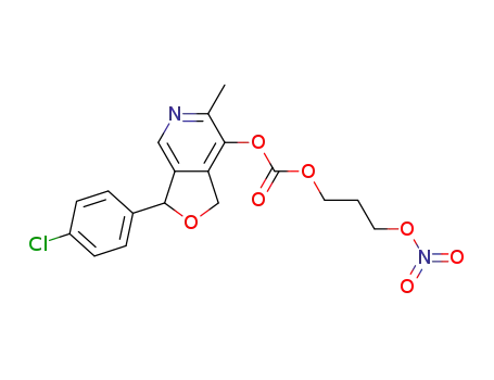 3-(4-Chlorophenyl)-6-methyl-1,3-dihydrofuro[3,4-c]pyridin-7-yl 3-(nitrooxy)propyl carbonate