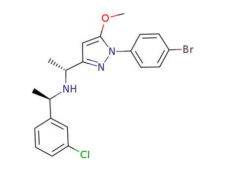 1H-Pyrazole-3-methanamine, 1-(4-bromophenyl)-N-[(1R)-1-(3-chlorophenyl)ethyl]-5-methoxy-α-methyl-, (αR)-