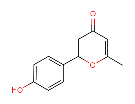 Molecular Structure of 1167483-18-2 (2-(4-Hydroxyphenyl)-6-methyl-2,3-dihydro-4H-pyran-4-one)