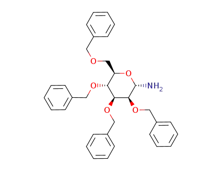 Molecular Structure of 1013326-59-4 (1-amino-2,3,4,6-tetra-O-benzyl-1-deoxy-α-D-mannopyranose)