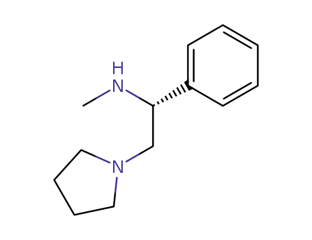 Molecular Structure of 136329-39-0 ((R)-(-)-N-METHYL-1-PHENYL-2-(1-PYRROLIDINO)ETHYLAMINE)