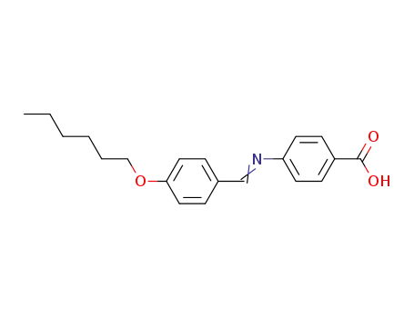 Molecular Structure of 15012-50-7 (Benzoic acid, 4-[[[4-(hexyloxy)phenyl]methylene]amino]-)