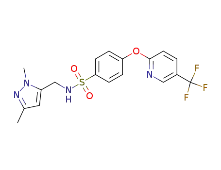 N-(2,5-dimethyl-2H-pyrazol-3-ylmethyl)-4-(5-trifluormethyl-pyridin-2-yloxy)-benzenesulfonamide