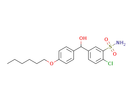 2-chloro-5-[(4-hexyloxy-phenyl)-hydroxy-methyl]-benzenesulfonamide