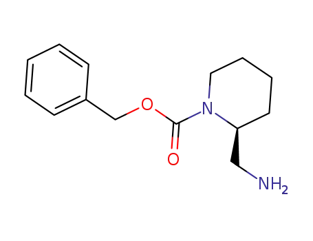 Molecular Structure of 811842-18-9 (2-AMINOMETHYL-PIPERIDINE-1-CARBOXYLIC ACID BENZYL ESTER)