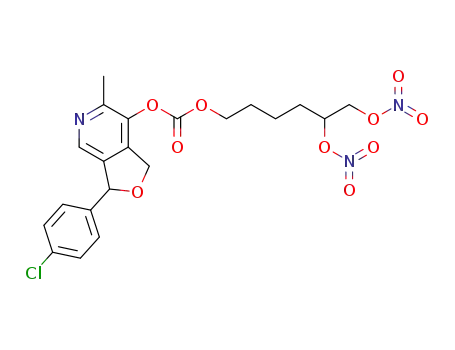 5,6-Bis(nitrooxy)hexyl 3-(4-chlorophenyl)-6-methyl-1,3-dihydrofuro[3,4-c]pyridin-7-yl carbonate