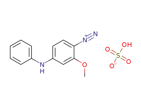 4-Anilino-2-methoxybenzenediazonium;hydron;sulfate