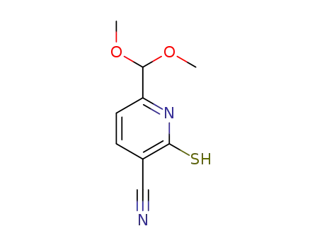 Molecular Structure of 175277-23-3 (6-(DIMETHOXYMETHYL)-2-MERCAPTONICOTINONITRILE)