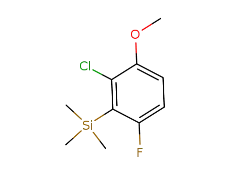 Molecular Structure of 909543-27-7 (4-Fluoro-2-chloro-3-(trimethylsilyl)anisole)