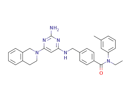 4-((2-amino-6-(3,4-dihydroisoquinolin-2(1H)-yl)pyrimidin-4-ylamino)methyl)-N-ethyl-.N-m-tolylbenzamide