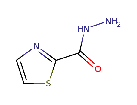 Molecular Structure of 16733-90-7 (THIAZOLE-2-CARBOXYLIC ACID HYDRAZIDE)