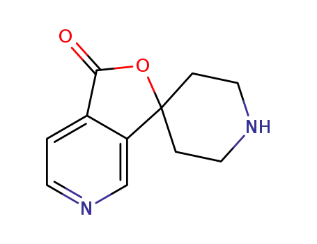 Molecular Structure of 759452-96-5 (Spiro[furo[3,4-c]pyridine-3(1H),4'-piperidin]-1-one)