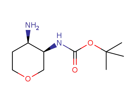Molecular Structure of 1240390-36-6 (((3R,4R)-4-aMinotetrahydro-2H-pyran-3-yl)carbaMate)