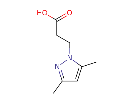 Molecular Structure of 72145-01-8 (3-(3,5-DIMETHYL-1H-PYRAZOL-1-YL)PROPANOIC ACID)