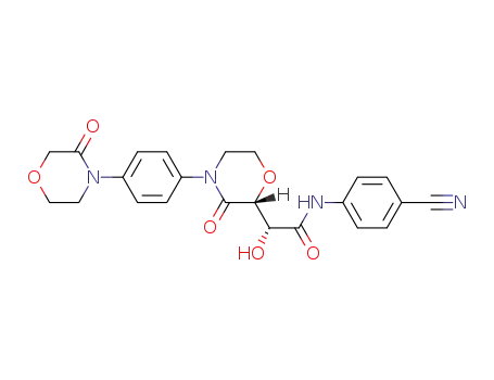 (2R)-N-(4-cyanophenyl)-2-hydroxy-2-[(2R)-3-oxo-4-[4-(3-oxomorpholin-4-yl)phenyl]morpholin-2-yl]acetamide