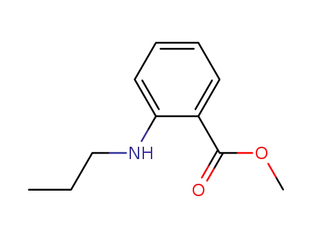 Molecular Structure of 144402-90-4 (Benzoic acid, 2-(propylamino)-, methyl ester (9CI))