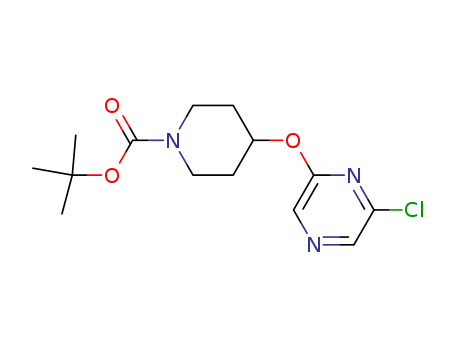 2-CHLORO-6-(4-N-BOC-PIPERIDINYLOXY)PYRAZINE