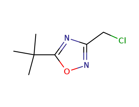 Molecular Structure of 175205-41-1 (5-(TERT-BUTYL)-3-(CHLOROMETHYL)-1,2,4-OXADIAZOLE)