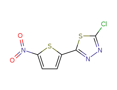 Molecular Structure of 4015-13-8 (1,3,4-Thiadiazole, 2-chloro-5-(5-nitro-2-thienyl)-)