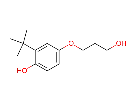 Molecular Structure of 114289-77-9 (Phenol, 2-(1,1-dimethylethyl)-4-(3-hydroxypropoxy)-)