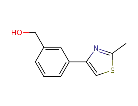 Molecular Structure of 850375-06-3 ([3-(2-METHYL-1,3-THIAZOL-4-YL)PHENYL]METHANOL)