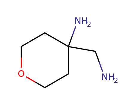 Molecular Structure of 50289-16-2 (4-(AMINOMETHYL)TETRAHYDRO-2H-PYRAN-4-AMINE)