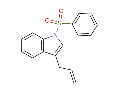Molecular Structure of 167172-14-7 (1H-Indole, 1-(phenylsulfonyl)-3-(2-propenyl)-)