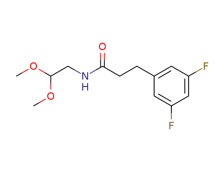Molecular Structure of 95333-93-0 (3-(3,5-difluorophenyl)-N-(2,2-dimethoxyethyl)propionamide)