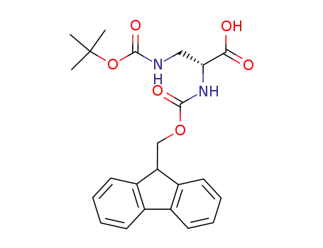 Molecular Structure of 198544-42-2 (FMOC-D-DAP(BOC)-OH)
