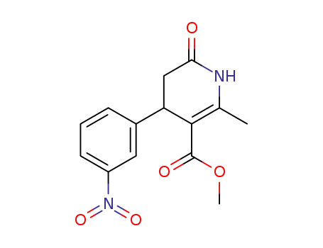 Molecular Structure of 130734-38-2 (METHYL 2-METHYL-4-(3-NITROPHENYL)-6-OXO-1,4,5,6-TETRAHYDRO-3-PYRIDINECARBOXYLATE)