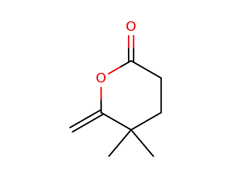 Molecular Structure of 4054-90-4 (2H-Pyran-2-one, tetrahydro-5,5-dimethyl-6-methylene-)