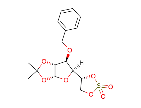 Molecular Structure of 158946-12-4 (3-O-benzyl 1,2-O-isopropylidene-5,6-O-sulfuryl-α-D-glucofuranose)
