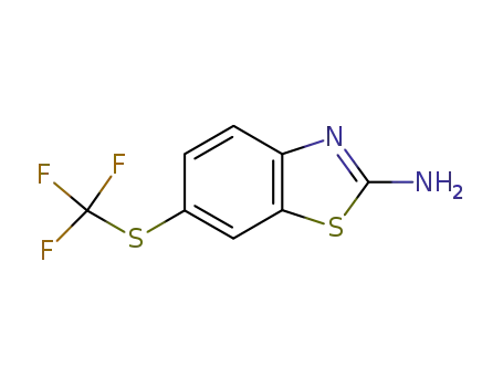 Molecular Structure of 326-45-4 (2-Amino-6-(trifluoro-methylsufanyl)benzothiazole)