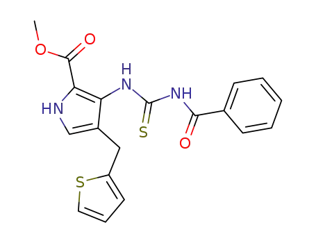 3-(3-Benzoyl-thioureido)-4-thiophen-2-ylmethyl-1H-pyrrole-2-carboxylic acid methyl ester