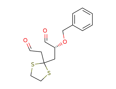 Molecular Structure of 78907-88-7 (1,3-Dithiolane-2-propanal, 2-(2-oxoethyl)-a-(phenylmethoxy)-, (R)-)