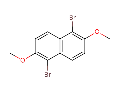 Molecular Structure of 25315-06-4 (1,5-Dibromo-2,6-dimethoxynaphthalene)