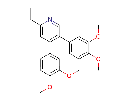 Molecular Structure of 184221-01-0 (4,5-Bis-(3,4-dimethoxy-phenyl)-2-vinyl-pyridine)